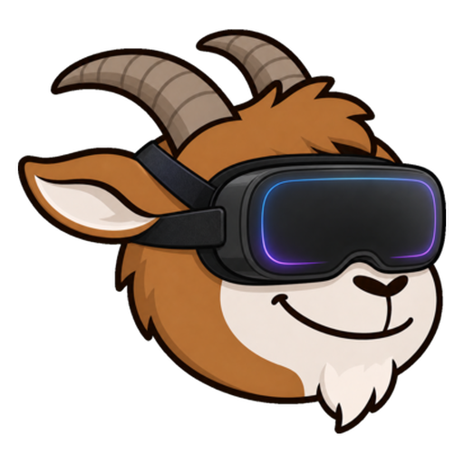 Gideon wearing a virtual reality headset